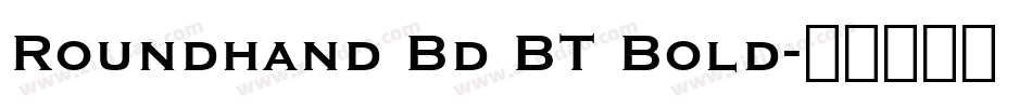 Roundhand Bd BT Bold字体转换